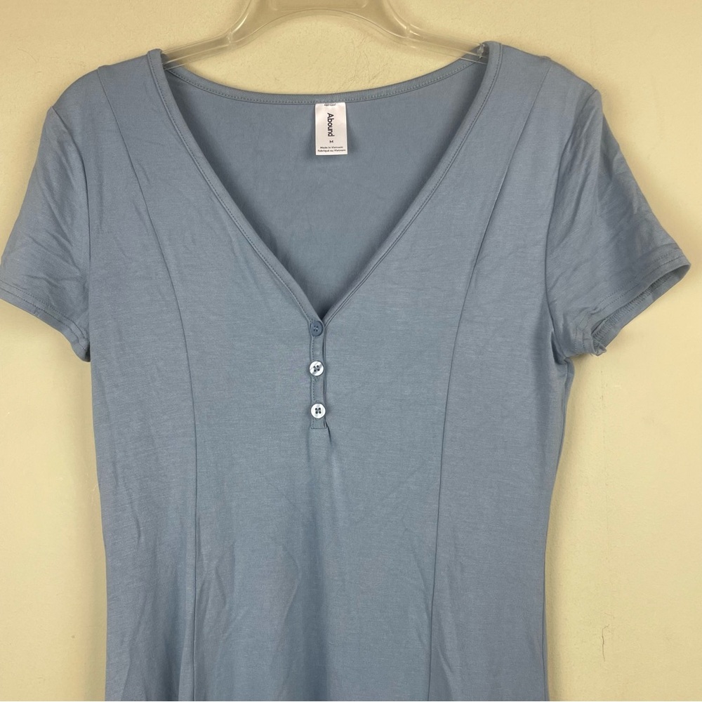 NWOT Abound Short Sleeve Henley Skater Fit and Flare Dress Size M - Picture 5 of 14